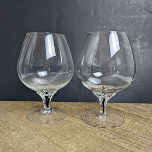Belfor Exquisite Black stem cognac glass set of  2